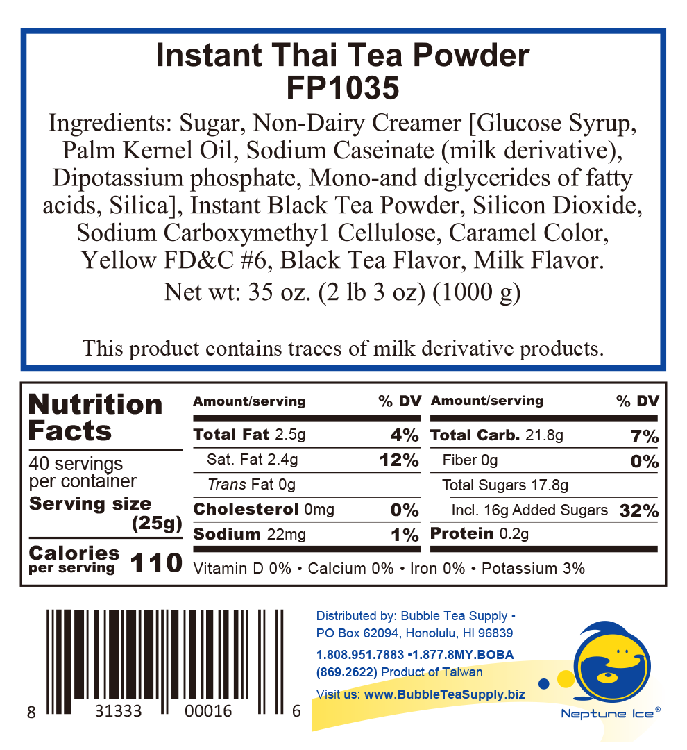 Bubble Tea Supply - Wholesale Powdered Health Drink - Instant Thai Tea Bubble Tea Powder2