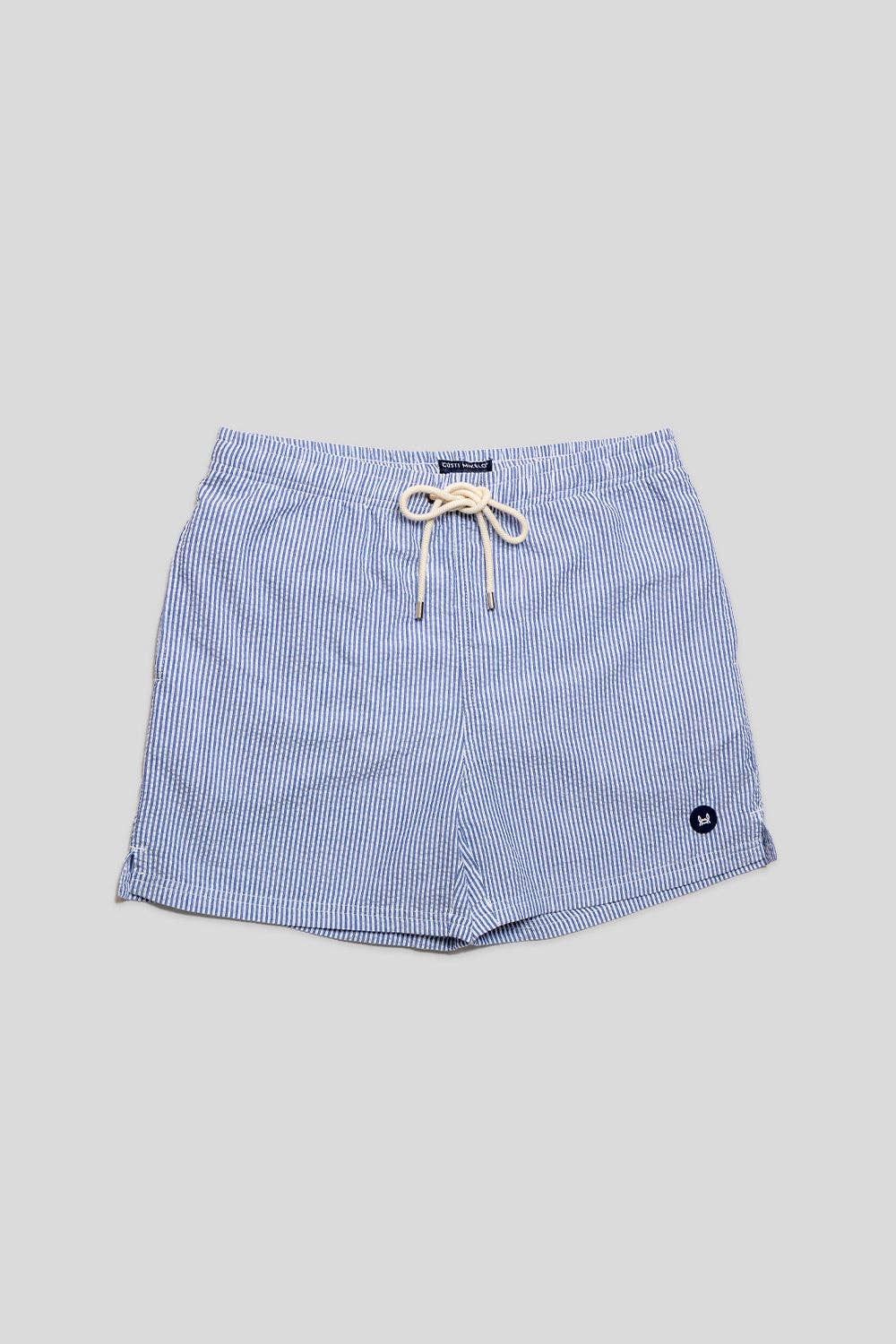 Custi Mikelo: Men's Clothing & Christmas Gifts - Wholesale Swim Shorts - Men's - Navy Seersucker Swimsuit0