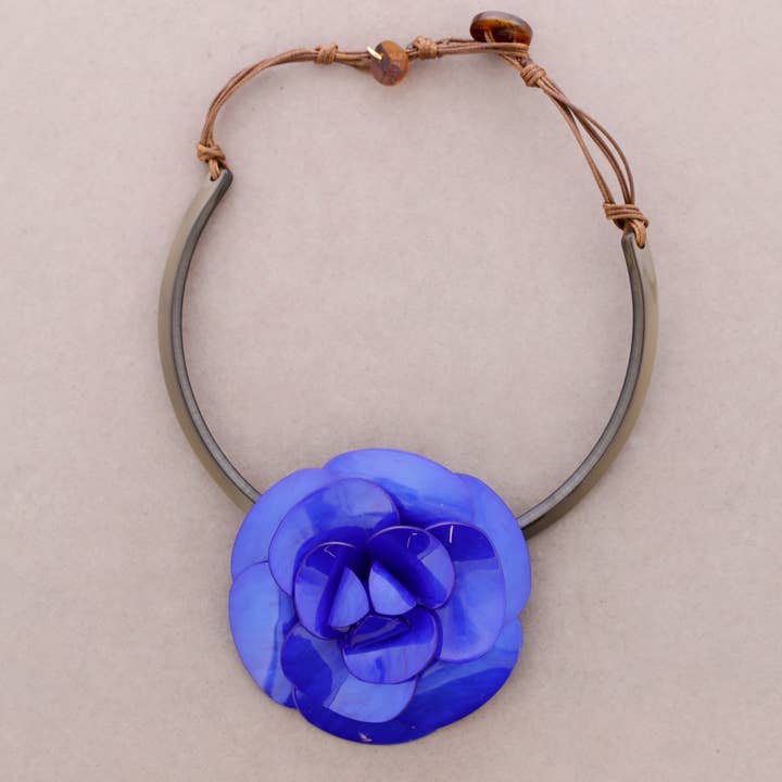 La Cuerda De Sol - Wholesale Snap Jewelry - Resin Flower Choker