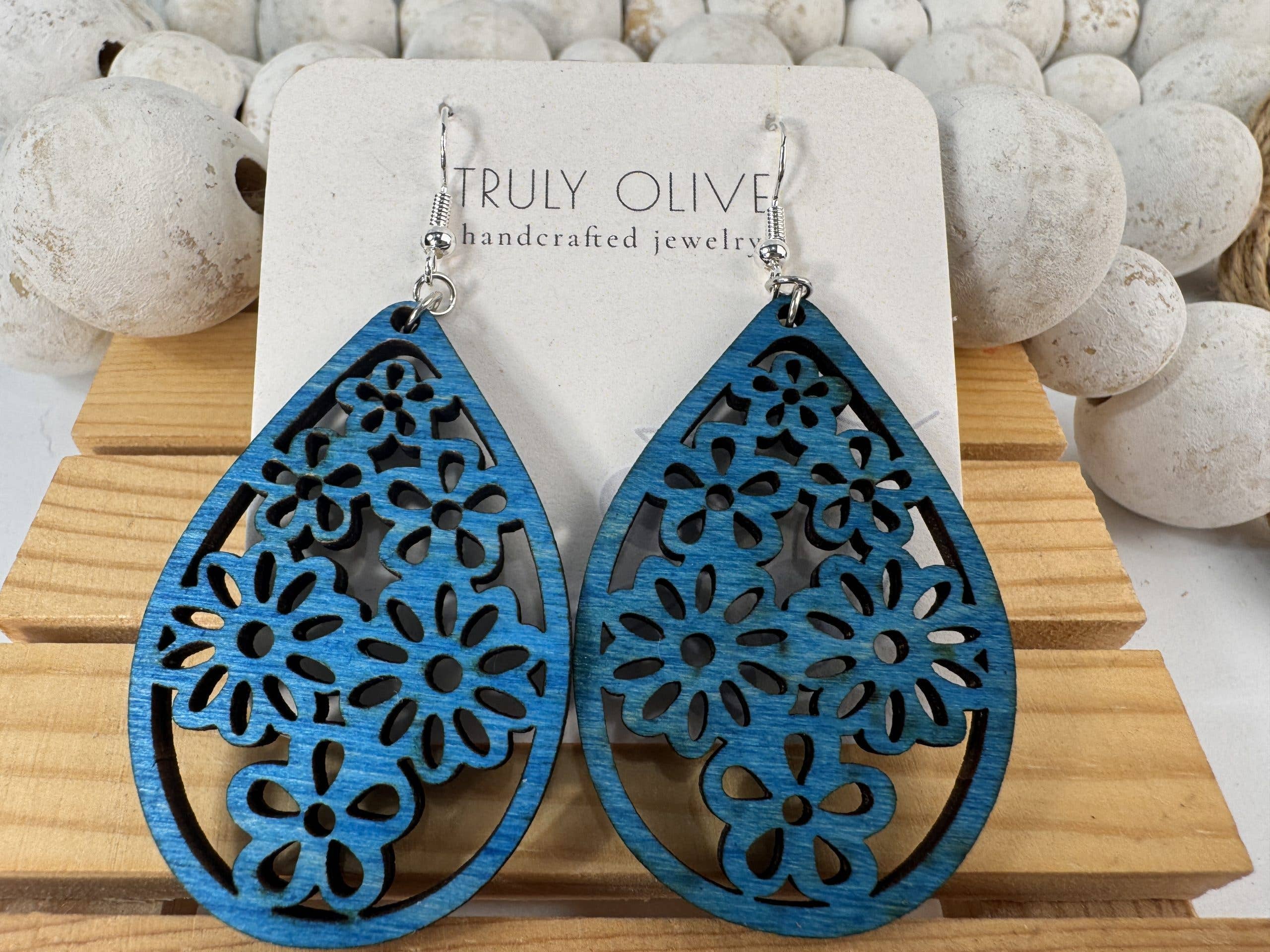 Truly Olive - Wholesale Dangle Earrings - Geometric Wood Jewelry7