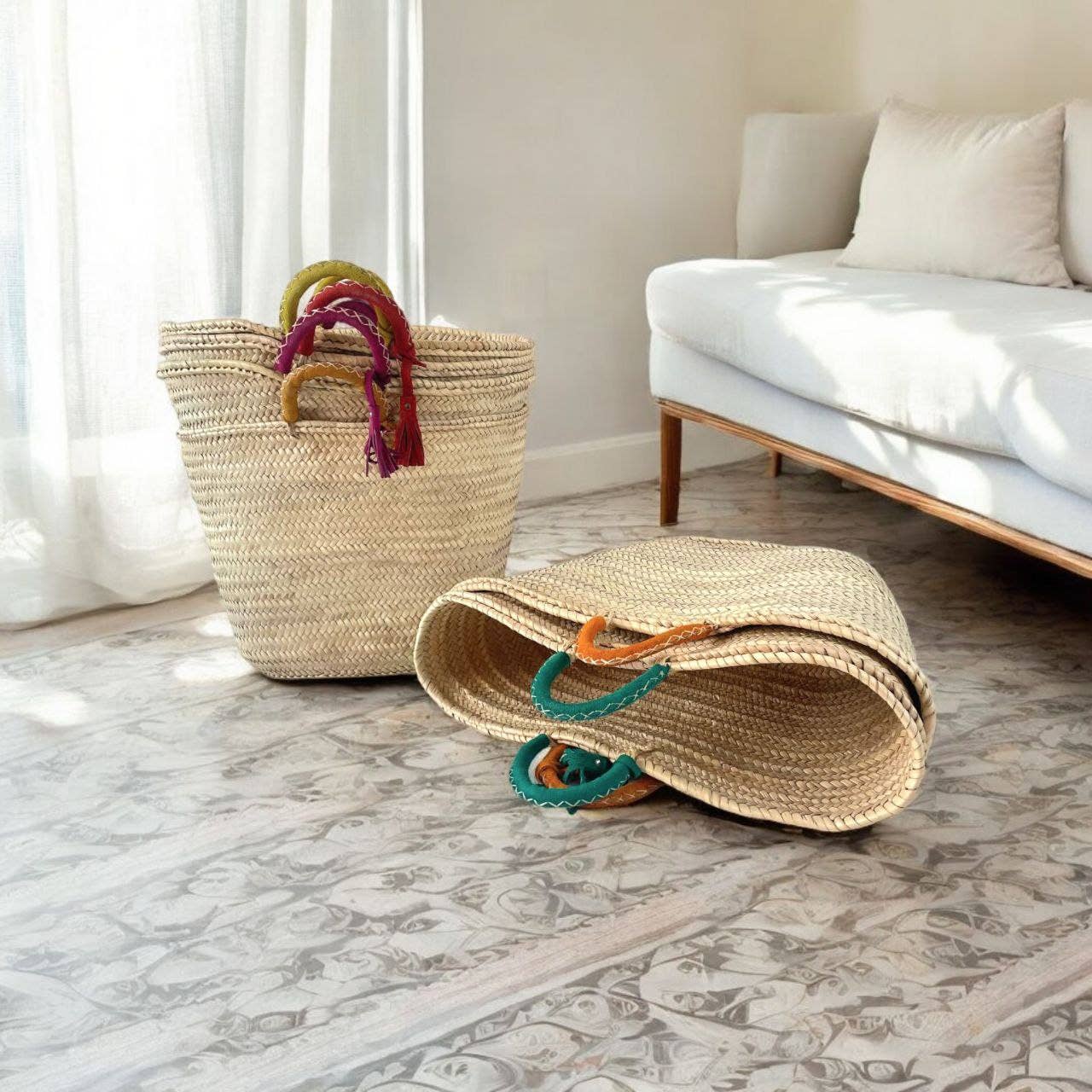 Gran Wholesale – wholesale Beach bag –  Summer Beach Bag, French Basket Bag, Short Leather Handle.14