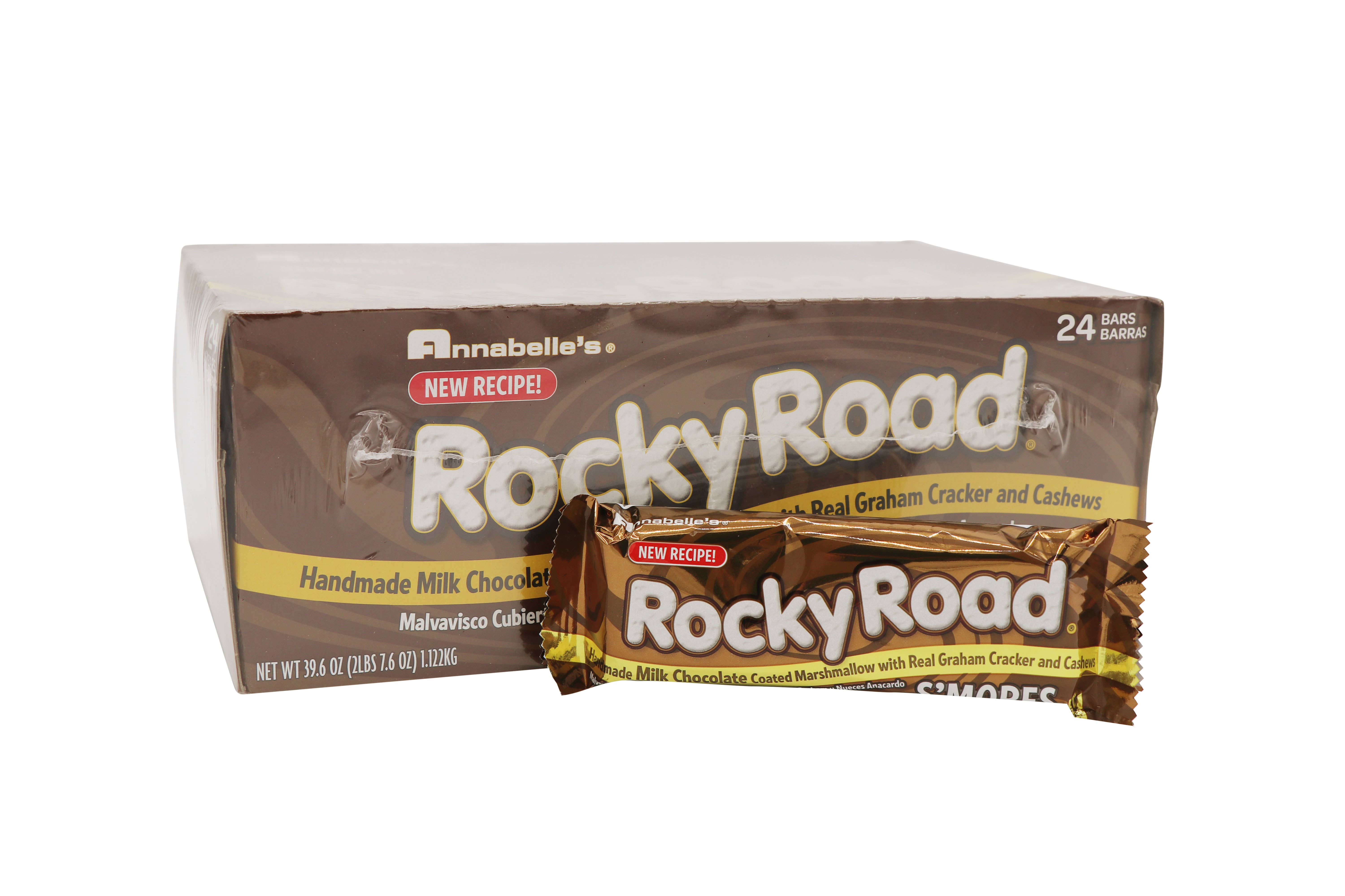 Grandpa Joe's Candy Shop - Wholesale Chocolate Bar - Rocky Road S'mores Candy Bar, 1.65oz, 24ct Case