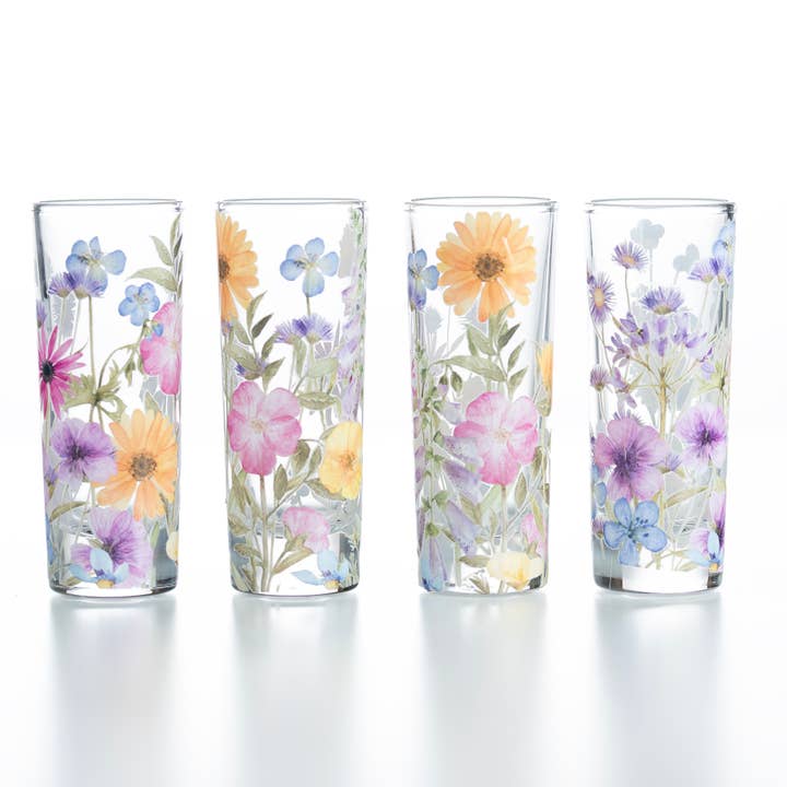 Ensemble de Verres à Liqueur Wildflower pour la vente par Hayden Harlow Home