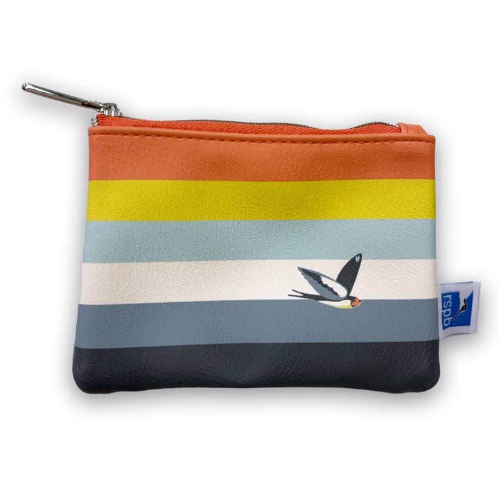 Zip Coin Purse Swallow Bird for wholesale by Half Moon Bay By Design