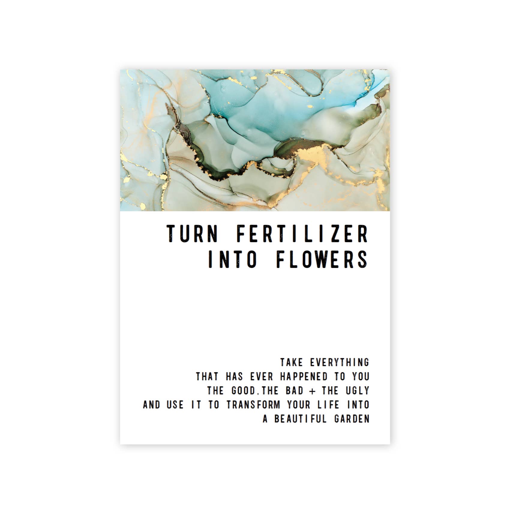 warm human - Wholesale Everyday Greeting Card - Fertilizer + Flowers Greeting Card (Sold in 6pk)