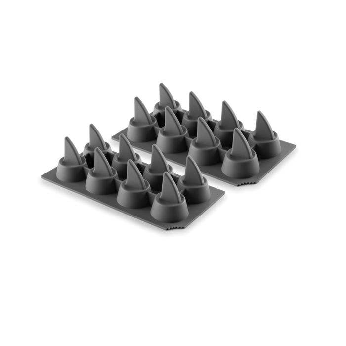 HIC - Harold Import Co. - Wholesale Kitchen Tool/Gadget - HIC Kitchen Silicone Shark Fin Ice Tray, Set Of 20
