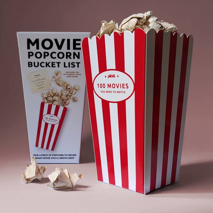 Movie Popcorn Bucket List | Gift for Movie Lovers for wholesale by Pikkii