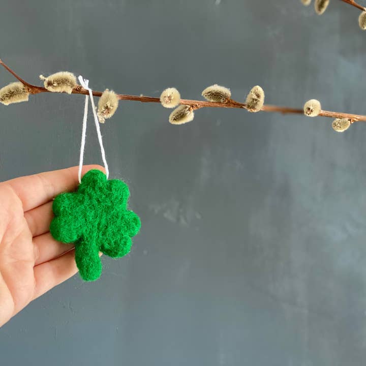 Wool Jamboree - Wholesale Ornament - Wool Felt Shamrock Ornament