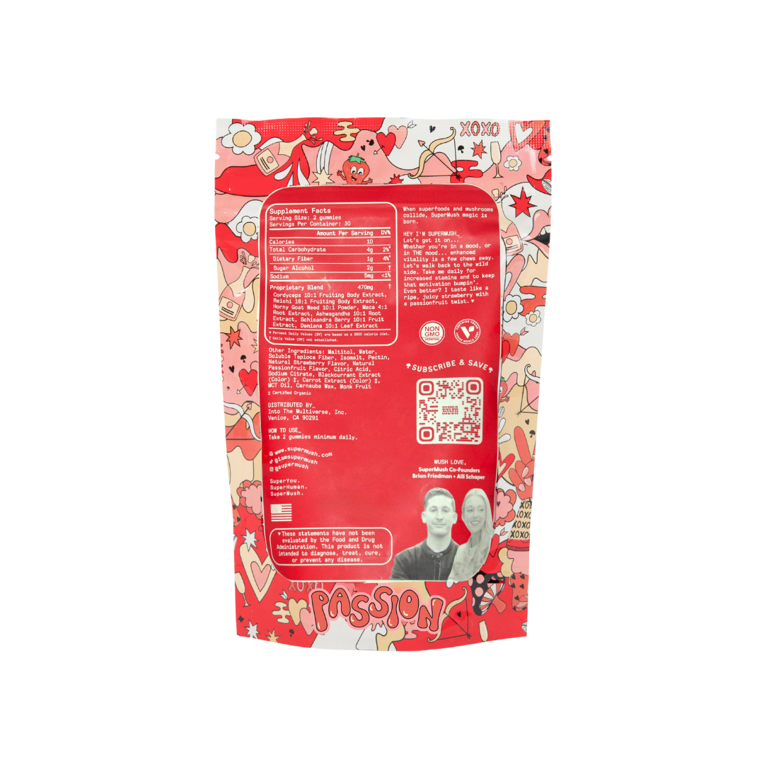 SuperMush – Großhandel Nahrungsergänzungsmittel/Vitamin zum Einnehmen – Tägliche Leidenschafts-Gummis1