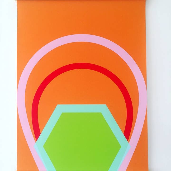 HEXAGON GEOMETRIC PRINT for wholesale by fracas studios.