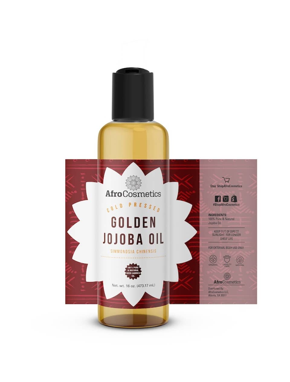 AfroCosmetics & Culture – wholesale Bath/body oil – Golden Jojoba Oil, Pure Organic Unrefined Cold Pressed0