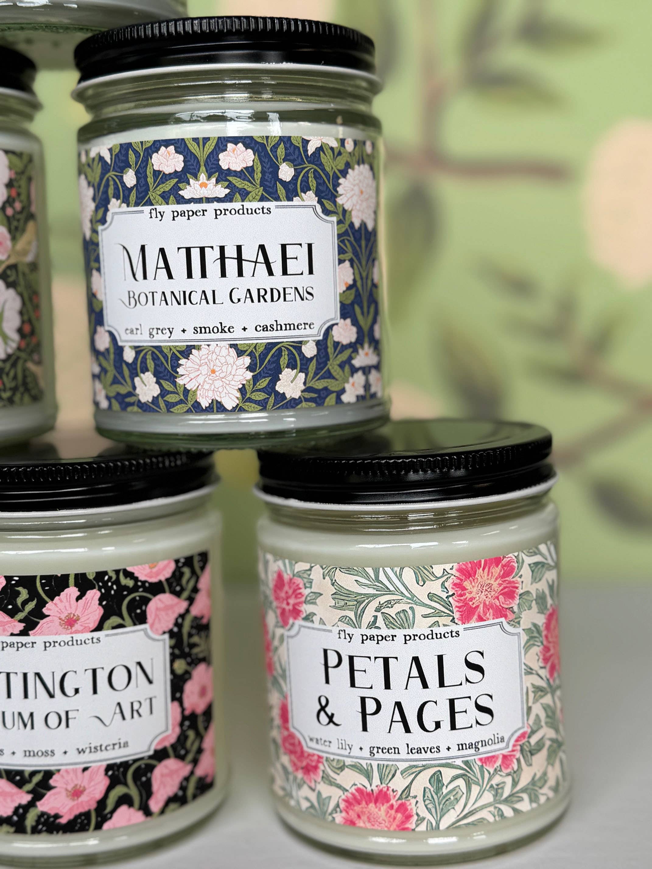 Fly Paper Products - Wholesale Jar/Filled Candle - Custom Name Drop William Morris 9 oz Candle  3