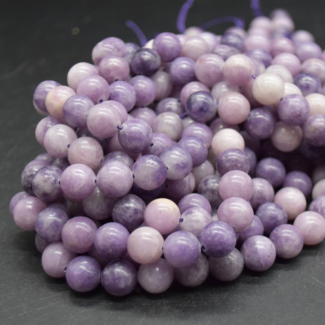 Oriental Direct Craft Supplies - Wholesale Beads - Lepidolite Semi-Precious Gemstone Round Beads 14'' Strand0