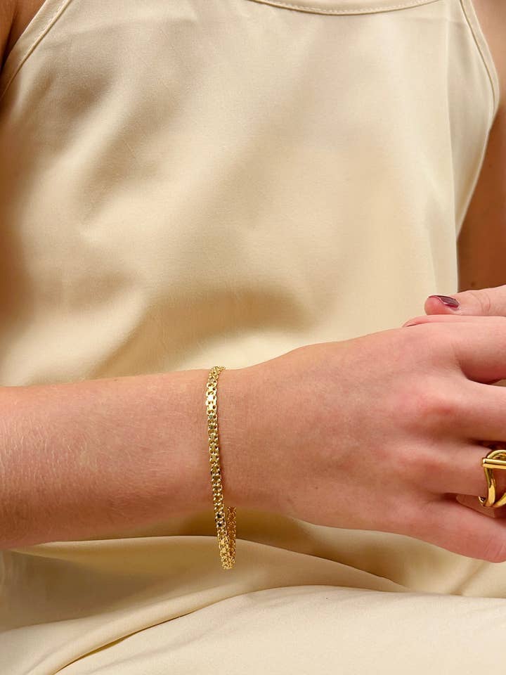 Bracciale a Catena Riempito in Oro Aspen per la vendita all'ingrosso da parte di DEMI FINE Gold Filled Jewelry