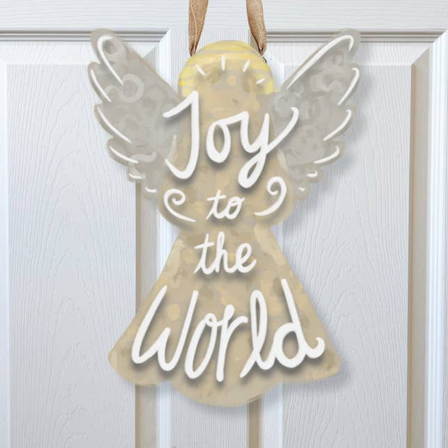 Joie au monde Ange Porte-Accrocheur-Noël Joyeuses Fêtes pour la vente par Home Malone