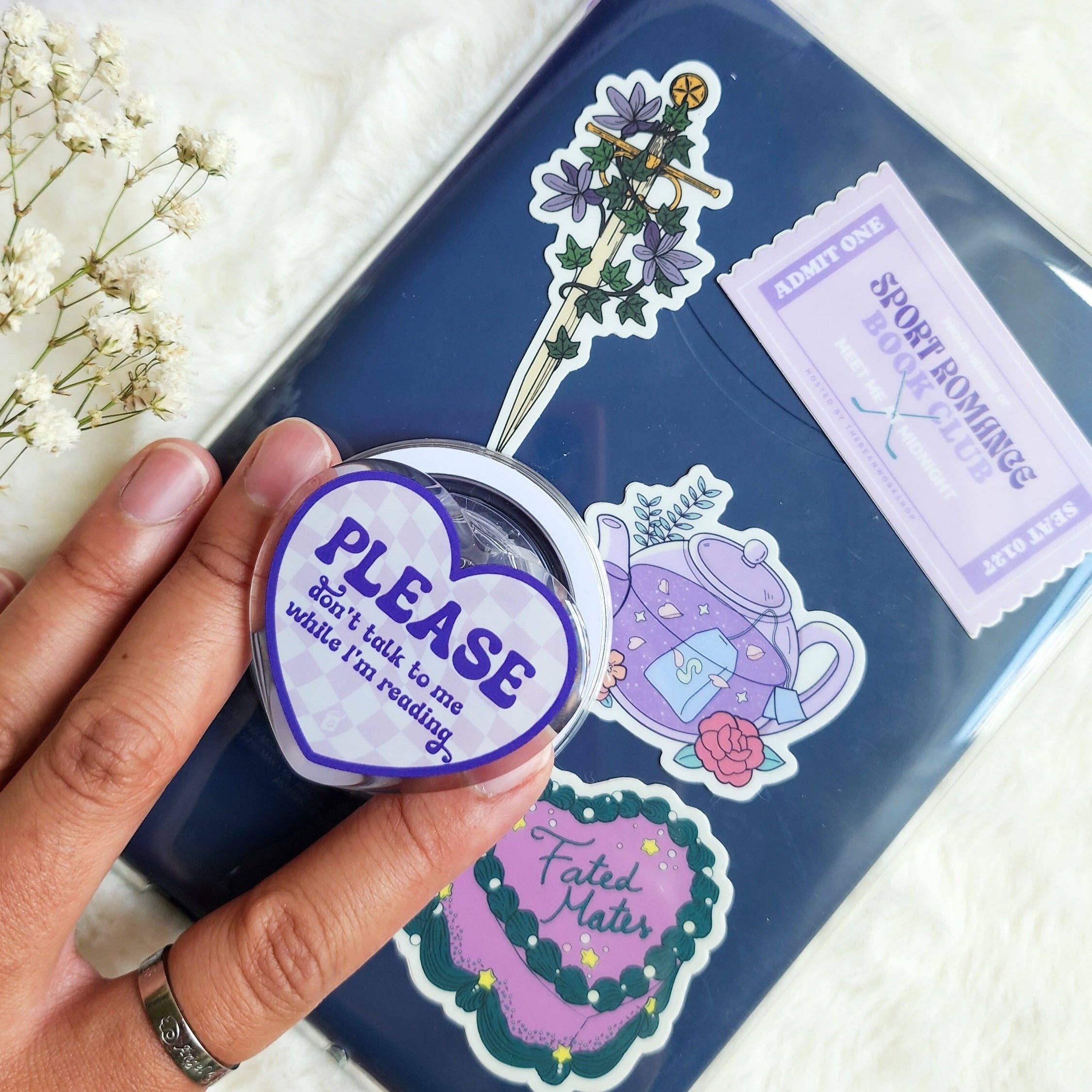 The Bean Workshop - Wholesale Phone/Tablet Stand - Please Don't Talk To Me While I'm Reading Magnetic Kindle Grip or Phone Holder1