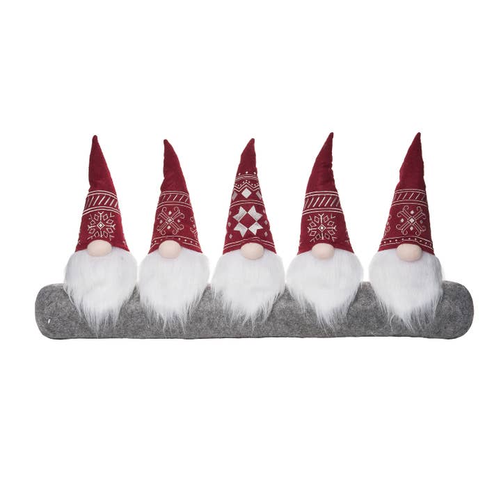 Transpac - Wholesale Christmas Decoration - CLOSEOUT Christmas Plush Nordic Gnome Draft Dodger