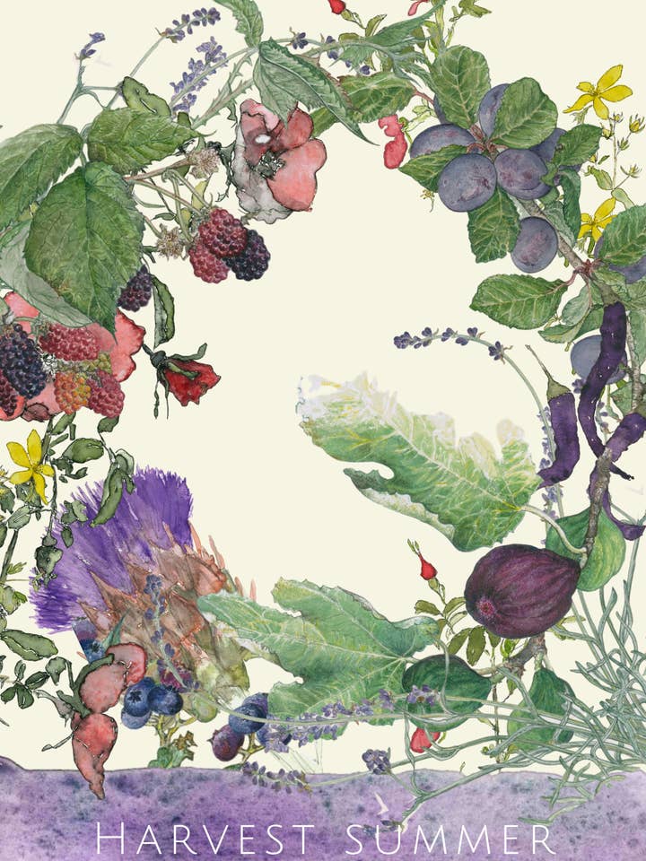 Harvest Summer greeting card for wholesale by Leafy Lexicon