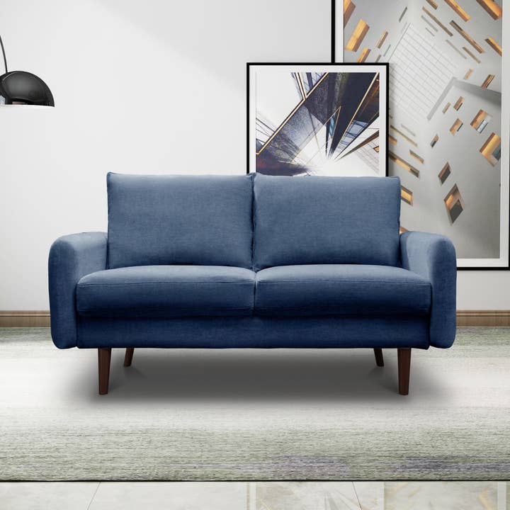 Loveseat - The Victoria II - Round Arm Polyester Upholstery for wholesale by Coosy Home