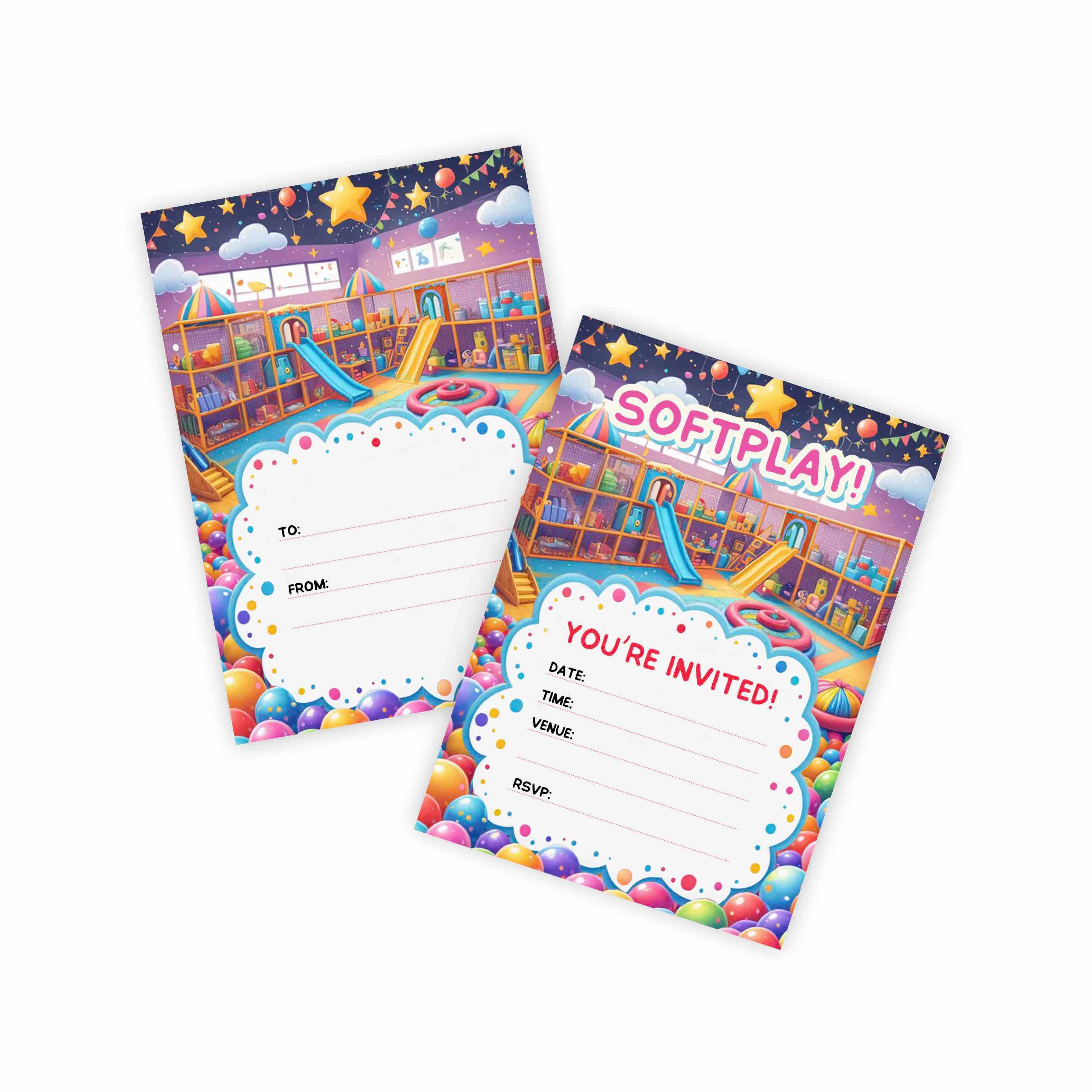 Huxters - Wholesale Invitations - Soft Play Birthday Party Theme Invitation (14-Pack)0
