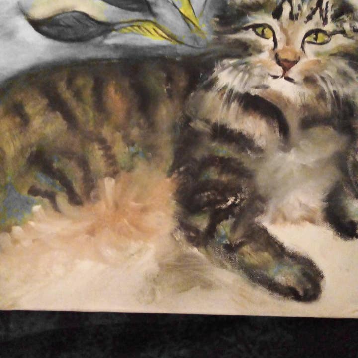 CAT TIGER E.V paint for wholesale by Les sibyllines peintures