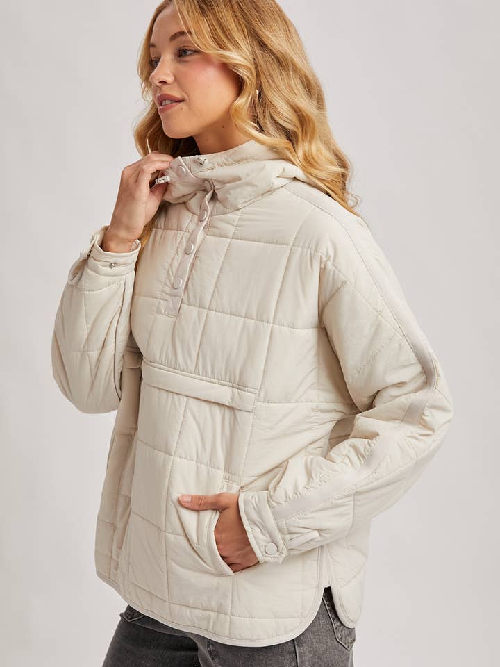 Bluivy - Wholesale Puffer jacket – Women’s - QUILTED PUFFER HOODED PULLOVER JACKET19
