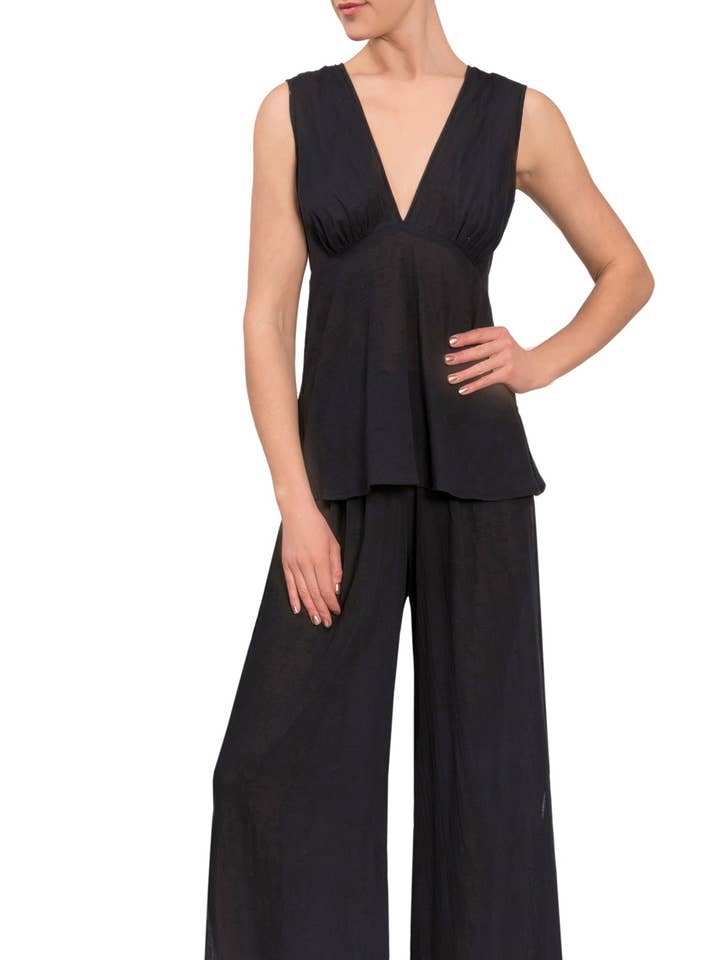 Isla / Emily Sleep Set - Black Cloud Cotton for wholesale by Everyday Ritual