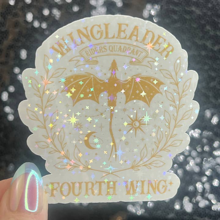 FatedFiction - Wholesale Sticker - Wingleader Fourth Wing Holographic Sticker 4