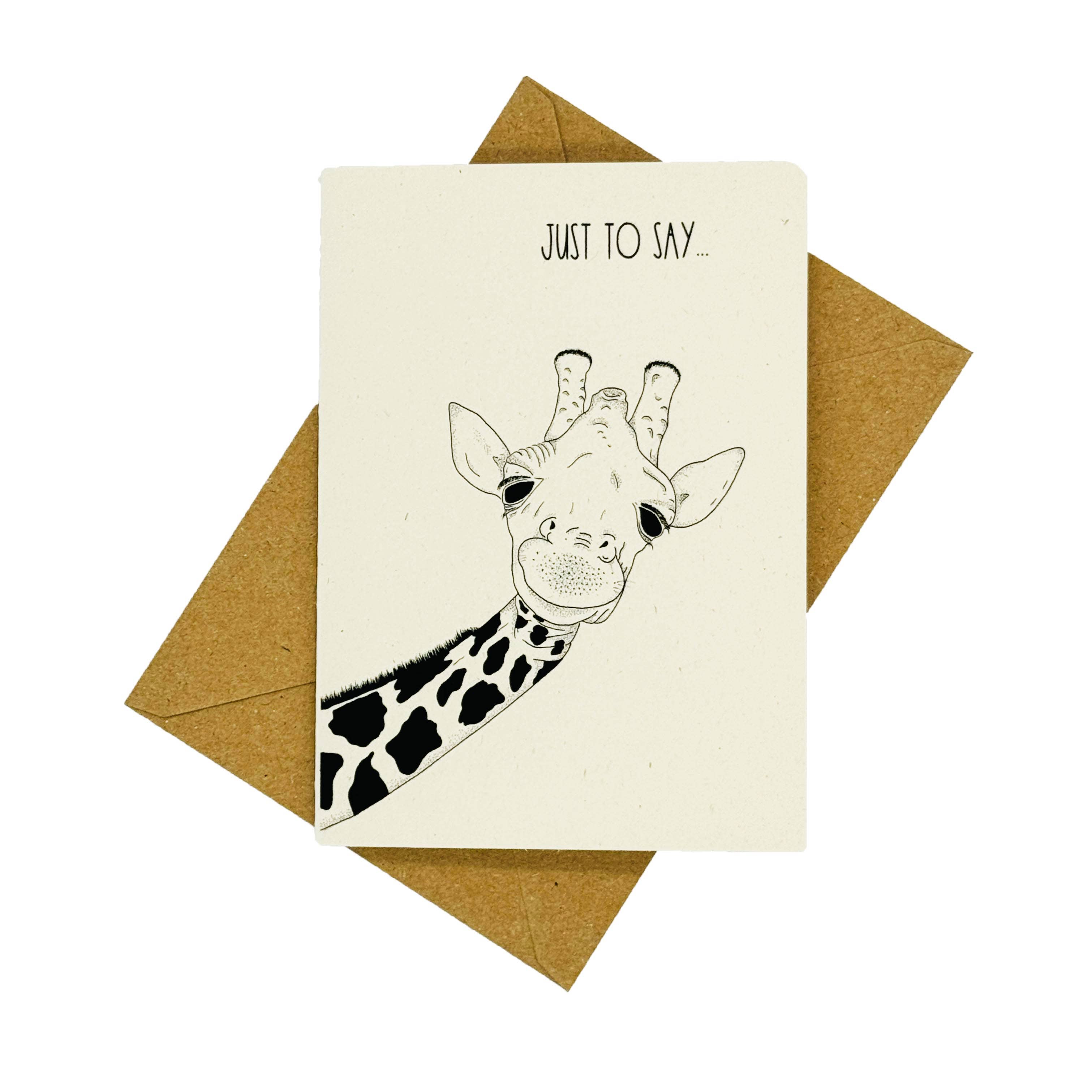 Tall Order – wholesale Kontorsmateriel/Notecard Set – Giraff Anteckningskort Pack, 8 blanka kort2