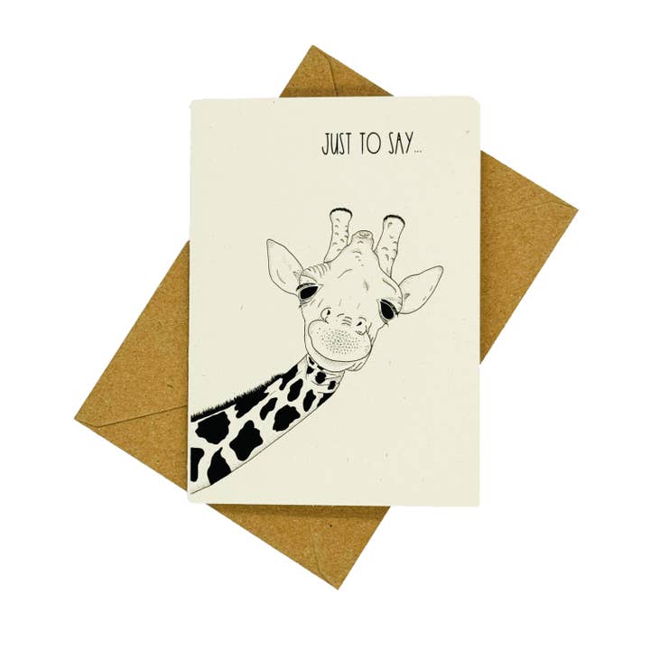 Tall Order – wholesale Kontorsmateriel/Notecard Set – Giraff Anteckningskort Pack, 8 blanka kort1