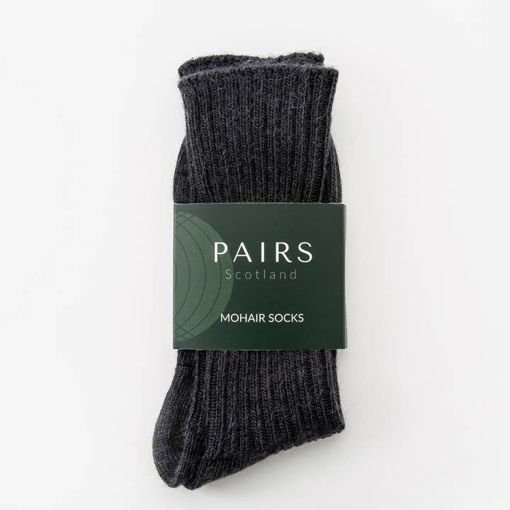Pairs Scotland - Wholesale Socks - Unisex - Charcoal Black Mohair Socks