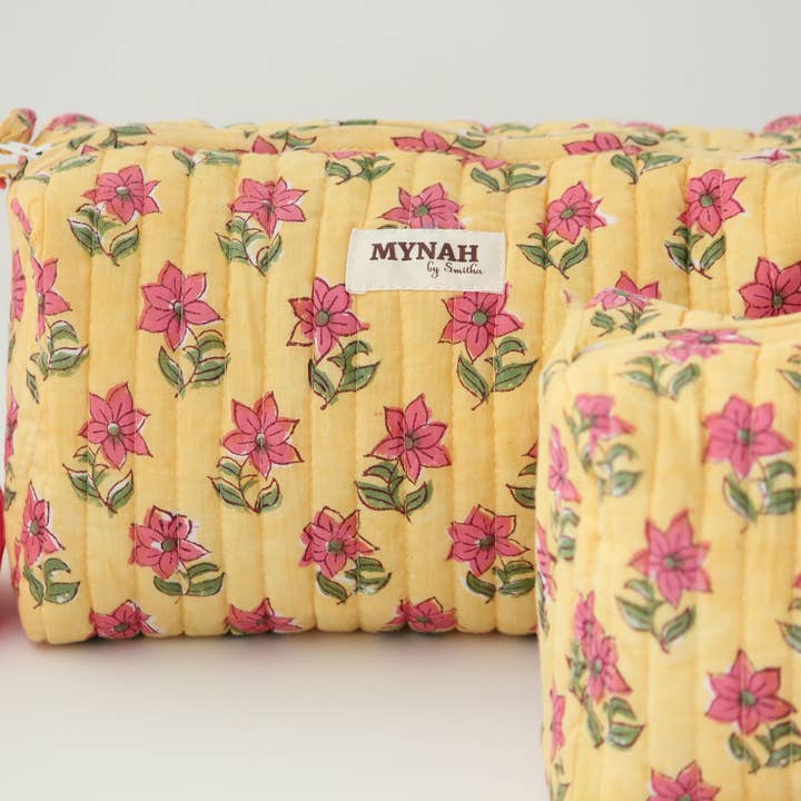 Petunior motiv rese-/smink-/organiserings-/våt väska-STOR endast för wholesale av MYNAHbySmitha