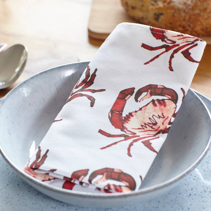 Crab Napkins - Set of 4 for wholesale by Monique Lucas
