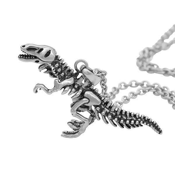 Controse – Großhandel Kette mit Anhänger/Charm – Controse Dinosaurier-Halskette mit T-Rex-Skelettanhänger3