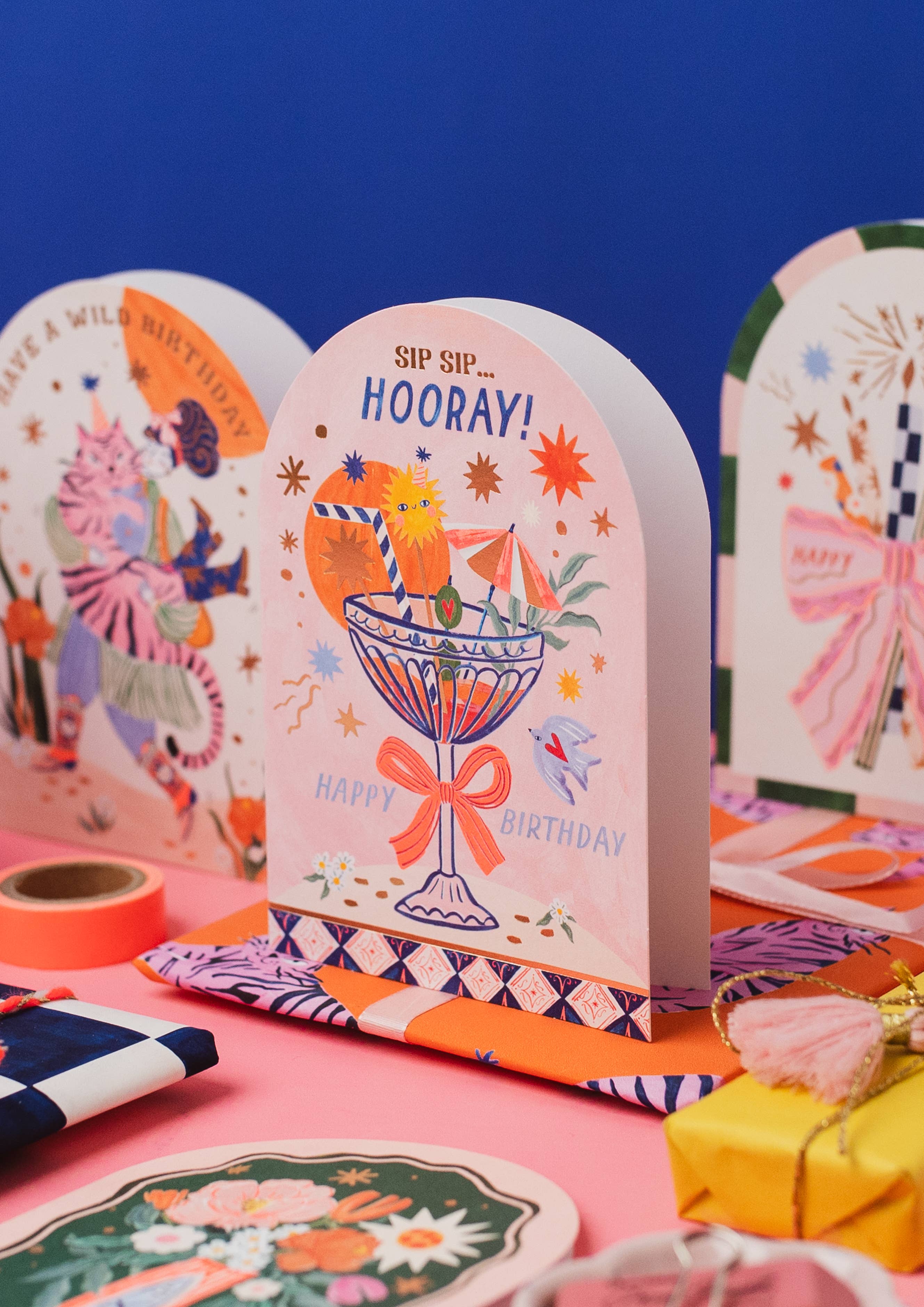 Hotchpotch - Wholesale Birthday Card - Pablo Open Birthday Hooray Birthday Cocktail1