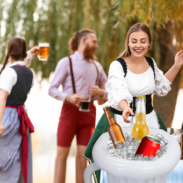 4E's Novelty - Wholesale Inflatables - 22" Inflatable Beer Mug Cooler - Party Decor, Floating Drink Bucket2