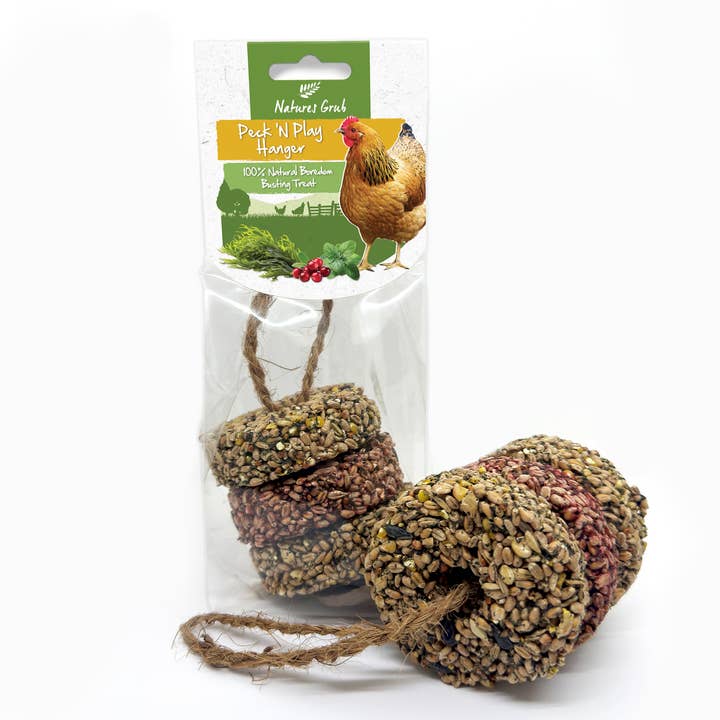 Natures Grub Peck 'N' Play Hanging Treat for Chickens for wholesale by Natures Grub