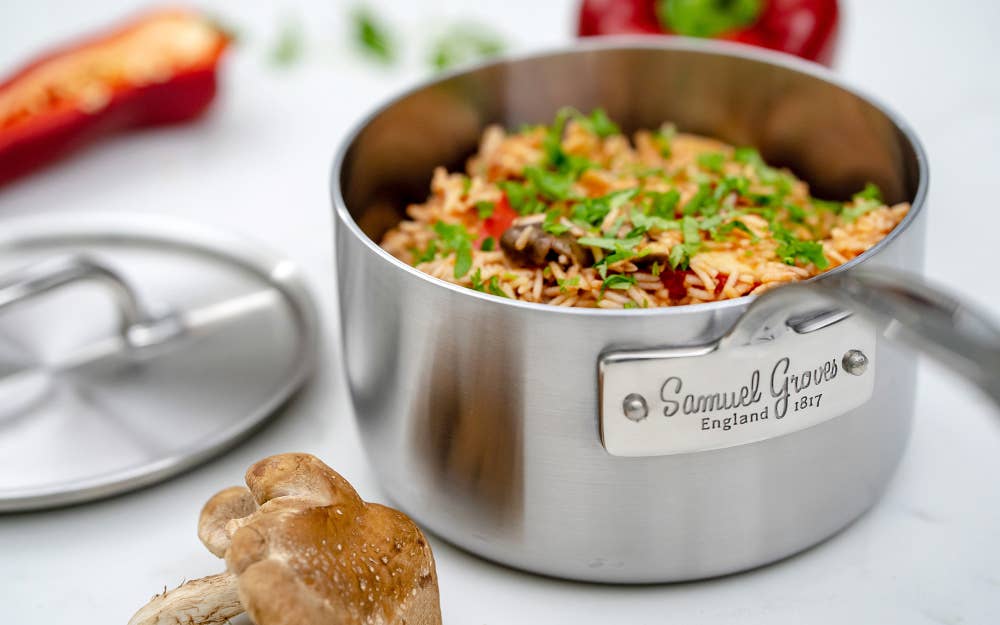 samuel groves - Wholesale Saucepan - Classic 16cm Stainless Steel Triply Saucepan with Lid3