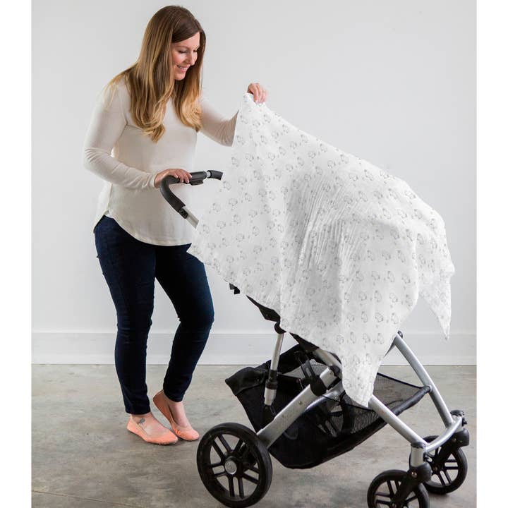 SwaddleDesigns - Vente Ensemble de langes – bébé - Couvertures à langer en mousseline, lot de 3, Little Lambs Goodnight6