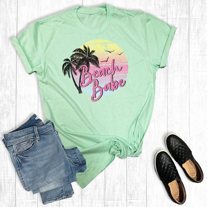 Summer Beach Babe Graphic Tee for wholesale by The Way Down South