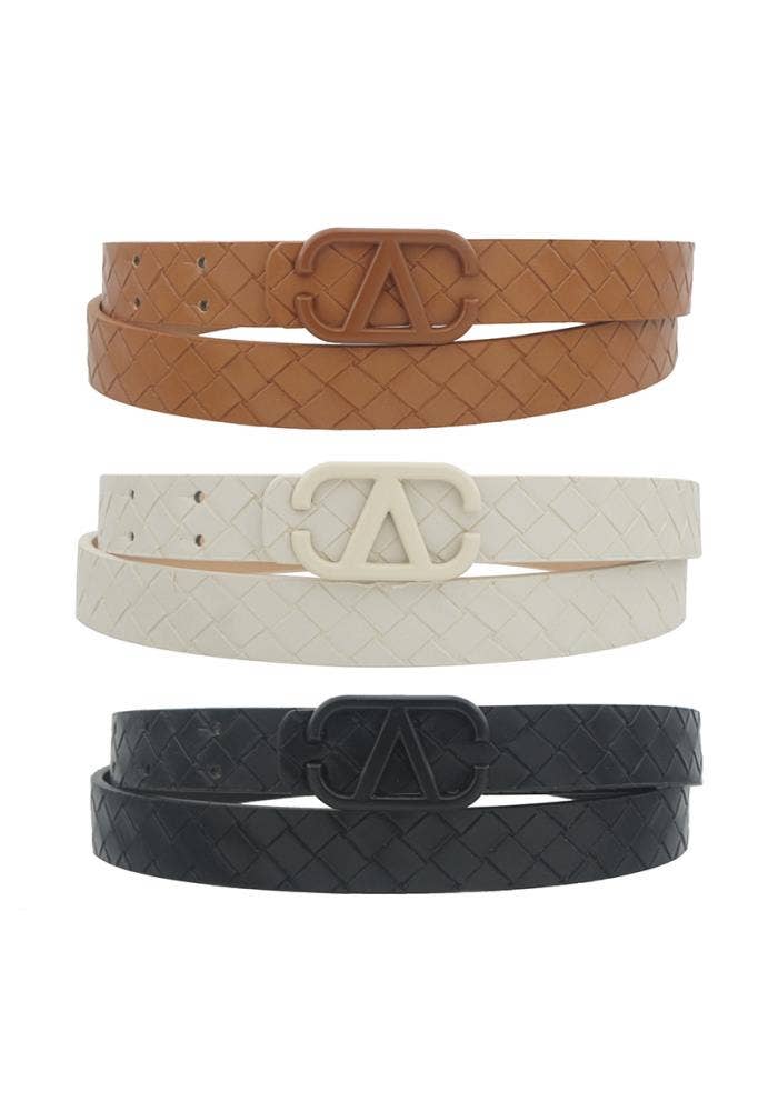 anbfashion – wholesale Belt – Women's – COLOR METAL V BUCKLE BELT 3 PC SETB 3IW-222192