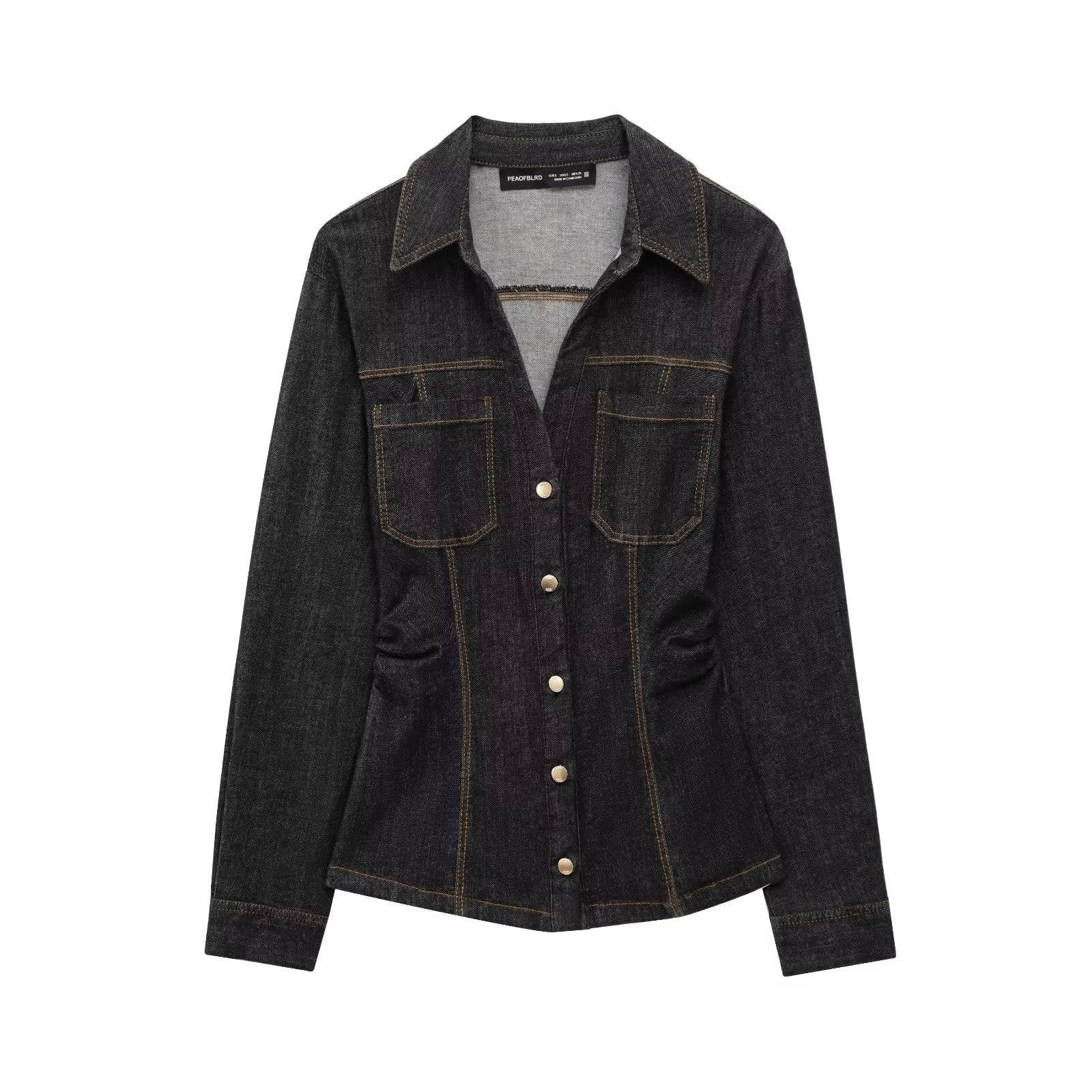 Marayn - Wholesale Top & Pant Set (NOT Loungewear) - Women's - Spring Denim Set Chic Womens Long Sleeve Outfit1