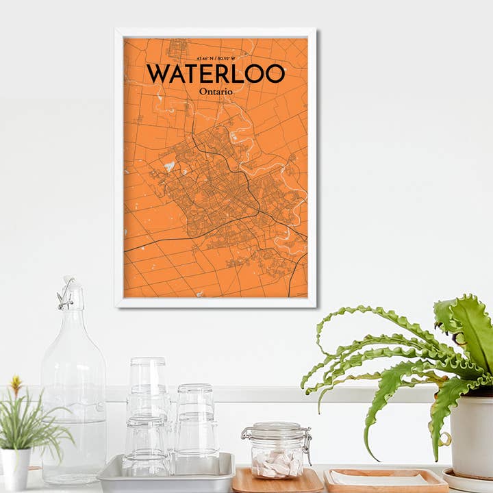 OurPoster.com - Wholesale Poster - Waterloo City Map Poster66