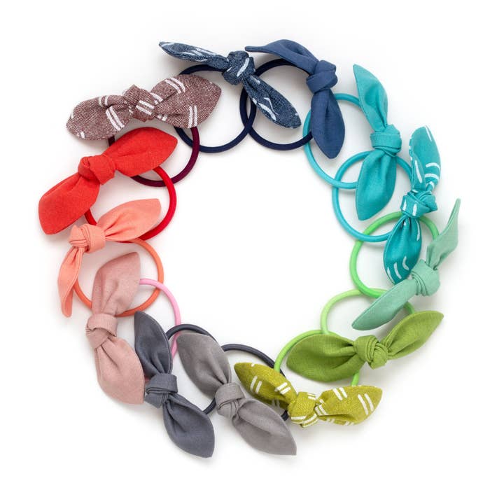Bow Pony Tails - assorted for wholesale by Cookie & the Dude