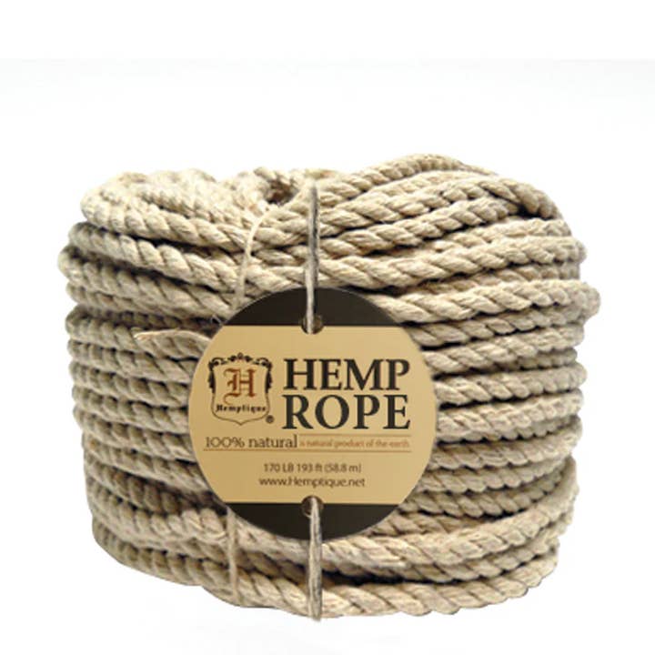 Hemptique - Vendita all'ingrosso Spago - Corda di canapa per mezzo chilo (1,1 libbre) - 4 mm/6 mm/8 mm