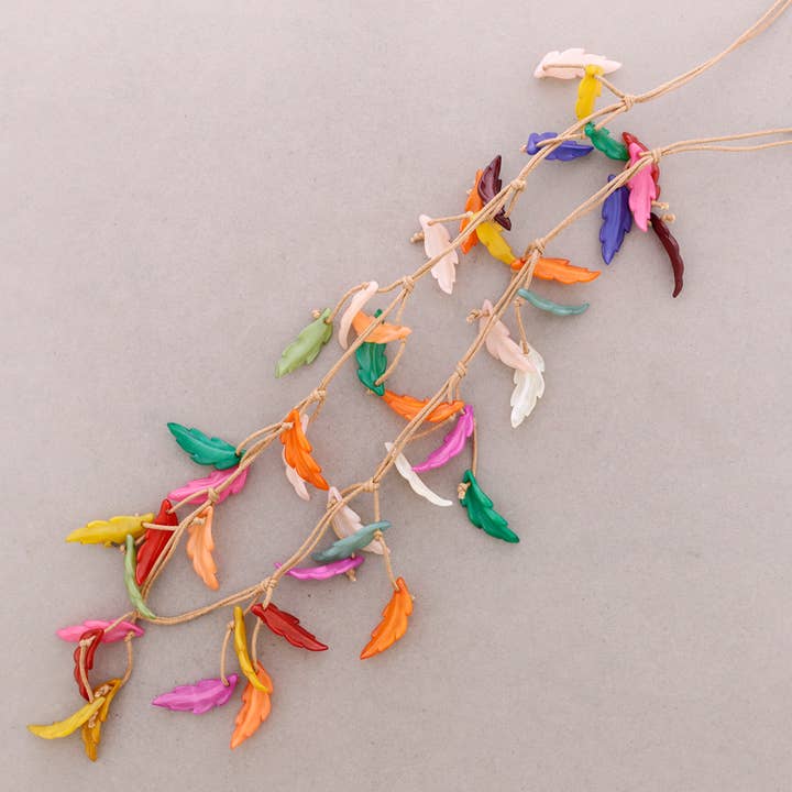 Lange Ketting Hangers Bladeren Hars voor wholesale door Sonata