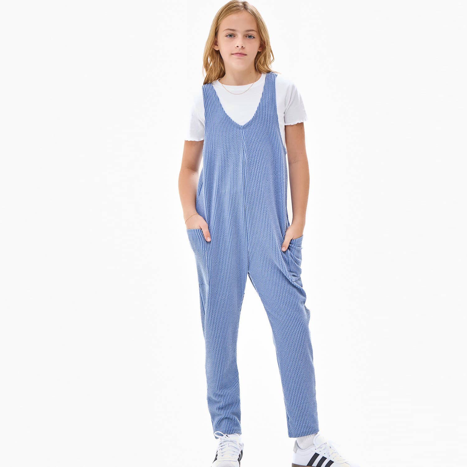 Good Girl - Wholesale Jumpsuit - Kids - Embossed Rib Sleeveless Jumpsuit /Overall /Onesie2