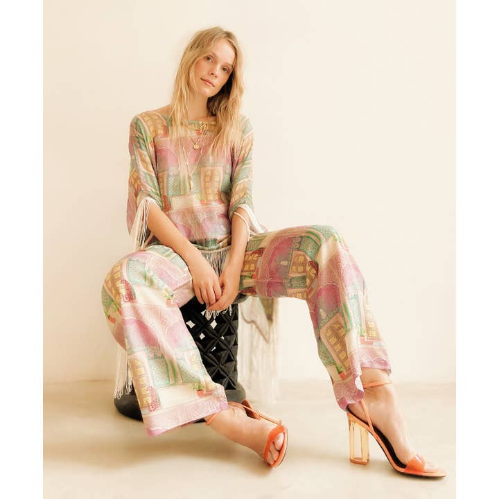 PONCHO EN SEDA VISCOSA - MS3P30-P3 para venta al por mayor de - by MORGANA Italy -