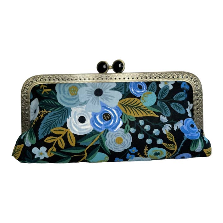 Kiki & Syds - Wholesale Crossbody Bag - Women's - Kiki & Syds Cell Phone Clutch-Garden Party Blue