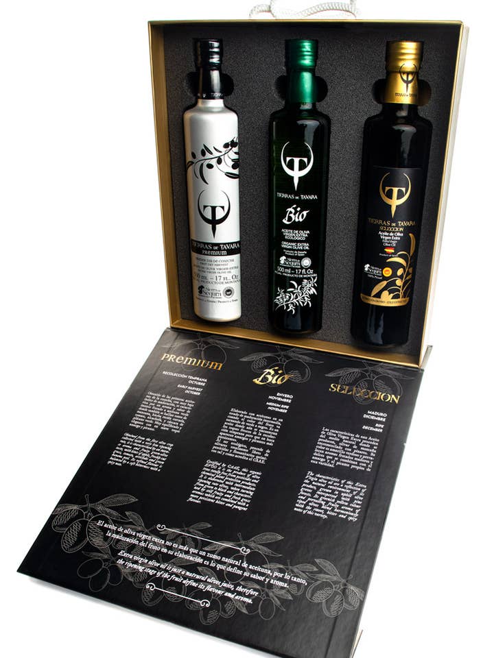 Verkostungsset Luxus mit Extra Vergine Olivenölen für den Großhandel von Tierras de Tavara